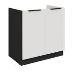 Zabudowa zlewu Aria biały/czarny 80 ZL 2F BB