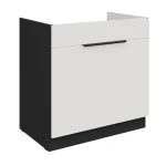 Zabudowa zlewu Aria biały/czarny 80 ZL 1S BB