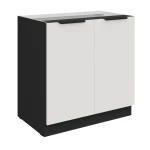 Szafka dolna Aria biały/czarny 80 D 2F BB