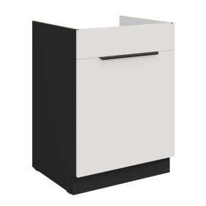 Zabudowa zlewu Aria biały/czarny 60 ZL 1S BB