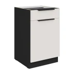 Szafka dolna Aria biały/czarny 50 D 1F 1S BB