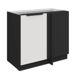 Szafka dolna narożna Aria biały/czarny 105 ND 1F BB