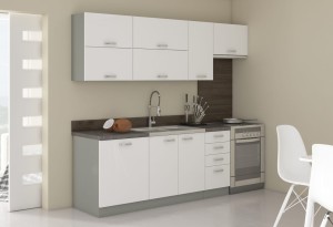 Zestaw szafek kuchennych Bianca 240cm 7szafek