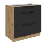 Szafka dolna Aria czarny/artisan 80 D 3S BB