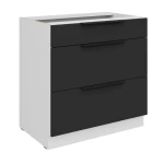 Szafka dolna Aria czarny/biały 80 D 3S BB