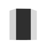 Szafka górna Aria czarny/biały 60x60 GN-90 1F (45°)