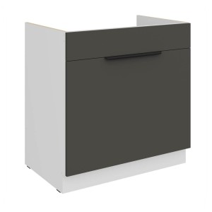 Zabudowa zlewu Aria grafit/biały 80 ZL 1S BB