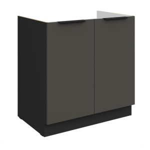 Zabudowa zlewu Aria grafit/czarny 80 ZL 2F BB