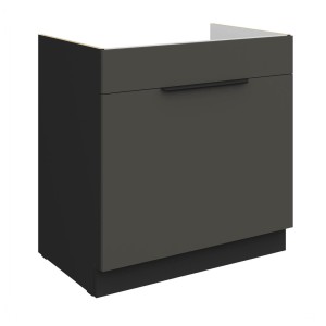 Zabudowa zlewu Aria grafit/czarny 80 ZL 1S BB