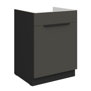 Zabudowa zlewu Aria grafit/czarny 60 ZL 1S BB