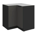 Szafka dolna narożna Aria grafit/czarny 90x90 DN 2F BB