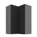 Szafka górna Aria czarny/antracyt 60x60 GN-90 2F (90°)