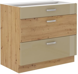 Szafka Artisan Cappucino połysk  80 D 3S BB