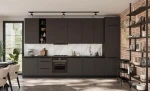 Zestaw mebli kuchennych Aria grafit/czarny 390 cm z blatem