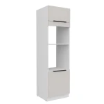 Zabudowa piekarnika i mikrofali Como cashmere/biały 60 DPM-210 2F