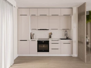 Zestaw mebli kuchennych Como cashmere/biały 280 cm z blatem