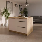 Wyspa kuchenna Solea Cashmere 124x90 - zestaw "B" z blatem