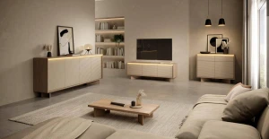 Zestaw "A" mebli do salonu Semi cappuccino/ bolivar naturalny
