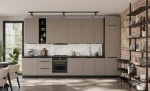 Zestaw mebli kuchennych Aria sandgrau/czarny 390 cm z blatem
