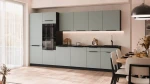 Zestaw mebli kuchennych Aria aquamarine/czarny 350 cm