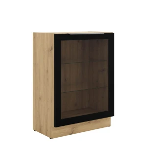 Szafka dolna witryna 60 DW 1F BB czarny/dąb artisan
