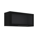 Szafka górna witryna 80 GUS-36 MDF 1F czarny/czarny