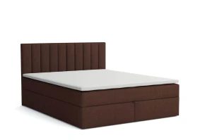  Łóżko kontynentalne z pojemnikiem Dalma 140x200 brąz Aston 04