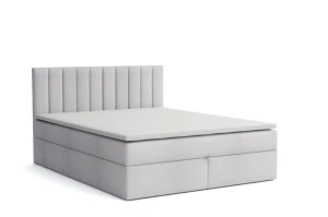 Łóżko kontynentalne z pojemnikiem Dalma 180x200 srebrny Swing 16