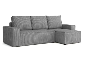 Narożnik z funkcją spania Mokka 240x142 szary Zoom 20