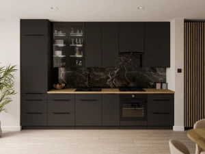 Zestaw mebli kuchennych Aria czarny/czarny 330 cm