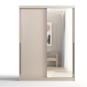Szafa przesuwna Aura Mirror 160/215 cm z lustrem - cashmere