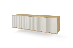 Szafka RTV wisząca Bello 140 cashmere/ dąb cremona
