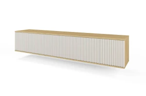 Szafka RTV wisząca Bello 210 cashmere/ dąb cremona