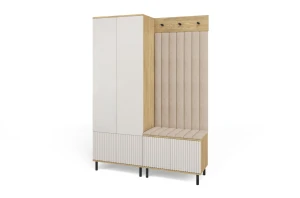 Garderoba Bello "A" na wysokich nóżkach cashmere/ dąb cremona