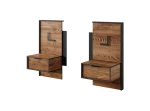 Stoliki nocne Milton 49cm kasztan/kasztan+antracyt