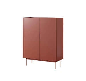 Komoda wysoka Color K-97 ceramic red+dąb linea