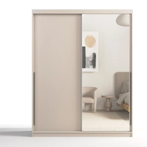 Szafa przesuwna Aura Mirror 170/215 cm z lustrem - cashmere