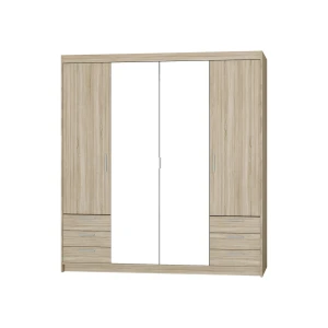 Szafa z lustrem Elena 4D6S 176 cm dąb sonoma
