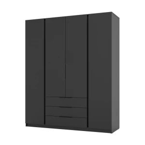 Szafa Kaja 4F3S 200cm czarny/czarny