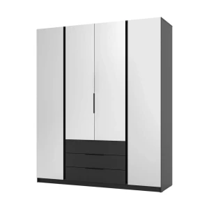 Szafa Kaja 4L3S 200cm czarny/czarny