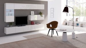 Meblościanka Calabrini 4 biały/biały połysk