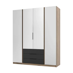 Szafa Kaja 4L3S 200cm dąb evoke/czarny