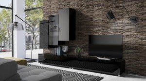 Meblościanka Calabrini 17 czarny połysk