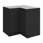 Szafka dolna narożna Aria czarny/czarny 90x90 DN 2F BB