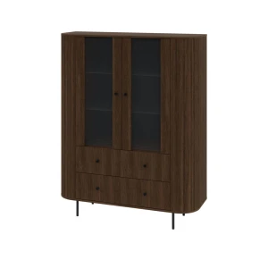 Witryna Ovalio 2F2S dąb dunin 123 cm