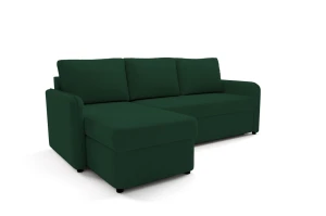 Narożnik z funkcją spania Henry 225x150 ciemna zieleń Element 12