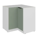 Szafka dolna narożna Aria aquamarine/biały 90x90 DN 2F BB