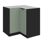 Szafka dolna narożna Aria aquamarine/czarny 90x90 DN 2F BB
