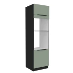 Zabudowa piekarnika i mikrofali Aria aquamarine/czarny 60 DPM-210 2F