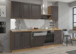 Meble kuchenne Stilo grafit/artisan 250cm z blatem